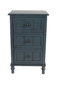 lot 18758 image: Copper Grove Hoxie Three Drawer Accent Table- Retail$131.49