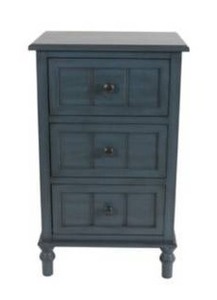 lot 18783 image: Copper Grove Hoxie Three Drawer Accent Table- Retail$131.49