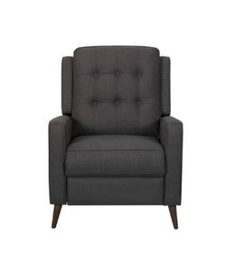 lot 18790 image: Abbyson Indio Mid Century Pushback Recliner Charcoal