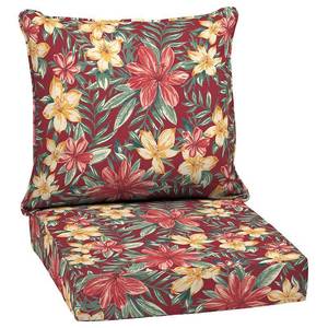 lot 18793 image: Arden Selections Ruby Clarissa Tropical Outdoor Deep Seat Set - 46.5 in L x 25 in W x 6.5 in H