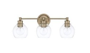 lot 18810 image: Capital Lighting Mid-Century 3 Light 23-12 Wide Bathroom Vanity Light