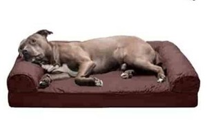 lot 18816 image: FurHaven Quilted Orthopedic Sofa Cat & Dog Bed w Removable Cover Large