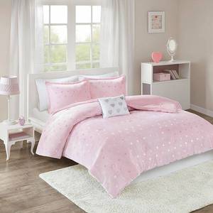 lot 18817 image: 3pc TwinTwin XL Audrey Printed Comforter Set PinkSilver