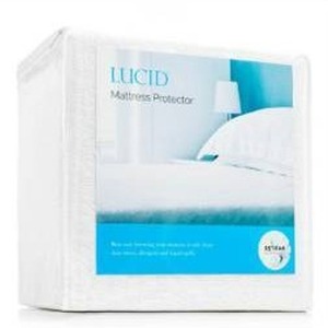 lot 18819 image: LUCID Comfort Collection Premium HypoallergenicWaterproof Mattress Protector