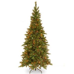 lot 18836 image: 7.5ft National Christmas Tree Company Tiffany Fir Artificial Christmas Tree 550ct Multicolored