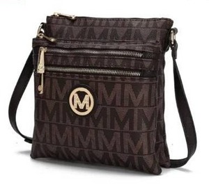 lot 18855 image: MKF Collection Destiny M Signature Crossbody Bag by Mia K. - Chocolate