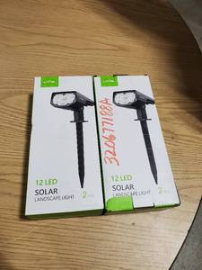lot 18856 image: Set of 4 Solar Landscaping Lights