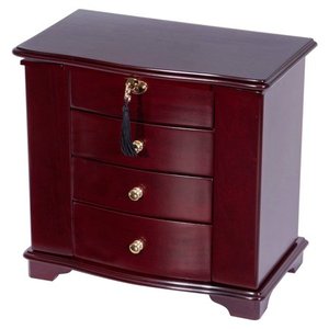 lot 18865 image: Mele Designs Waverly Cherry Wooden Jewelry Box