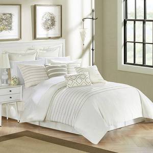 lot 18871 image: Chic Home Brenton 9-Pc Queen Comforter Set Bedding