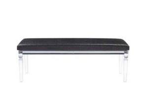 lot 18881 image: ACME Sawyer Bench in PU and Clear Acrylic - Retail Value $269.99