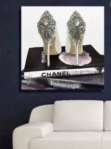 lot 18886 image: Silver Orchid Davis My Trophies Canvas Art - BlackWhite