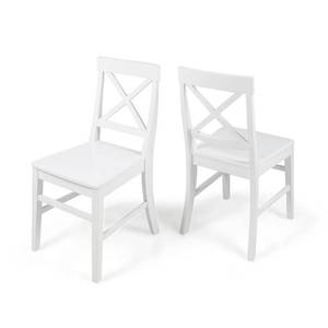 lot 18894 image: Roshan Farmhouse Acacia Wood Dining Chair (Set of 2) by Christopher Knight Home- Retail$149.99