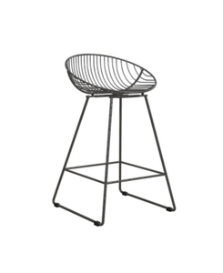 lot 18897 image: Ellis Wire Counter Height Barstool Gray - CosmoLiving by Cosmopolitan