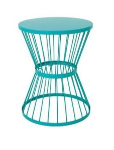 lot 18898 image: Lassen Hand-crafted Round Iron Side Table by Christopher Knight Home - Teal