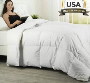lot 18904 image: ComfyDown Luxurious White Egyptian Cotton Goose Down Comforter- Retail$165.49