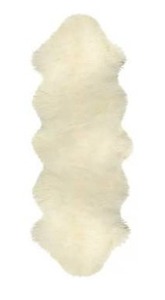 lot 18906 image: NEW ZEALAND Sheepskin Rug - 2 x 6 - Natural