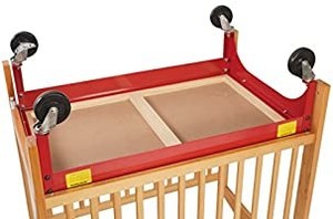 lot 8499 image: L.A. Baby Mini-Crib Evacuation Frame - Red