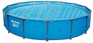lot 8512 image: Bestway 56597E ProMAX Above Ground 14ft x 33in Steel Frame Round Pool Set, No Tools Required