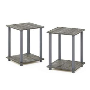 lot 8518 image: Furinno Simplistic End Table, French Oak GreyGrey