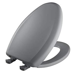 lot 8541 image: Bemis 1200SLOWT 032 Slow Sta-Tite Elongated Closed Front Toilet Seat, Country Grey
