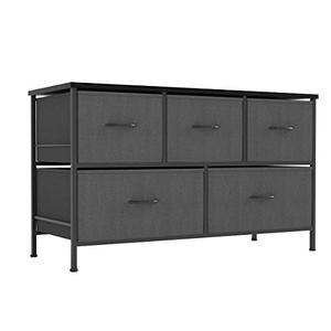 lot 8545 image: ALLZONE 5 Drawer Dresser Storage Organizer, Extra Wide Tower Unit