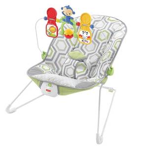 lot 8572 image: Fisher-Price Bouncer - Geometric Meadow