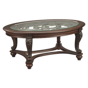 lot 8579 image: Signature Design by Ashley Norcastle Oval Cocktail Table