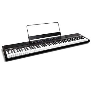 lot 2475 image: Alesis Recital  88 Key Digital Electric Piano  Keyboard with Semi Weighted Keys, Power Supply, Built-In Speakers and 5 Premium Voices (Amazon Exclusive)