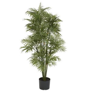 lot 2492 image: Nearly Natural 5339 Plastic Parlor Palm Tree, 4-Feet, Green,50.5 x 7 x 7