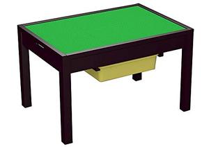 lot 2512 image: UTEX Large 2 in 1 Kid Activity Table with Storage for Older Kids, Play Table for Kids,Boys,Girls, Espresso