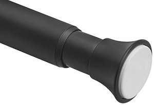 lot 2538 image: Amazon Basics 1009990-410-A60 Tension Curtain Rod, 54-90, Black