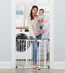 lot 2539 image: Regalo Easy Step 38.5-Inch Extra Wide Walk Thru Baby Gate, Includes 6-Inch Extension Kit, 4 Pack Pressure Mount Kit, 4 Pack Wall Cups and Mounting Kit ( 1 Gate Set)