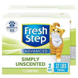 lot 2541 image: Fresh Step Advanced Simply Unscented Clumping Cat Litter, Recommended by Vets - 37 Pounds (Package May Vary)