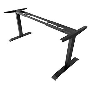 lot 2568 image: Lubvlook Dual Motor Electric Stand up Desk Frame, Adjustable Height Sit Stand Home Office Standing Desk Base for Tabletop Sizes from 43�� to 94�� (Black, Frame Only)