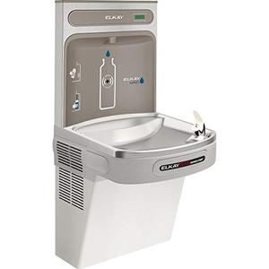 lot 2574 image: Elkay EZO8WSLK EZH2O Bottle Filling Station and Cooler, Light Gray Granite. MISSING BOTTLE FILLER STATION.