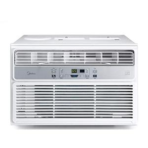 lot 2580 image: MIDEA EasyCool Window Air Conditioner - Cooling, Dehumidifier, Fan with remote control - 6,000 BTU, Rooms up to 250 Sq. Ft. (MAW06R1BWT Model)