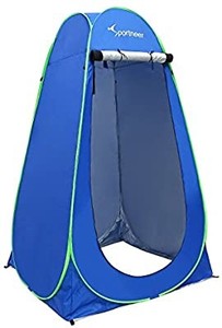 lot 2589 image: Sportneer Pop Up Pod Camping Shower Tent, Portable Dressing Changing Room Privacy Shelter Tents for Outdoor Camping Beach Toilet and Indoor Photo Shoot with Carrying Bag, 6.25 ft Tall