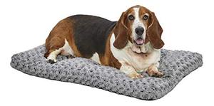 lot 2591 image: Plush Dog Bed , Ombr Swirl Dog Bed & Cat Bed , Gray 35L x 23W x 2H - Inches for Med.  Large Dog Breeds