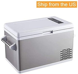 lot 2603 image: Aspenora 37 Quart Portable Fridge Freezer 12v car refrigerator