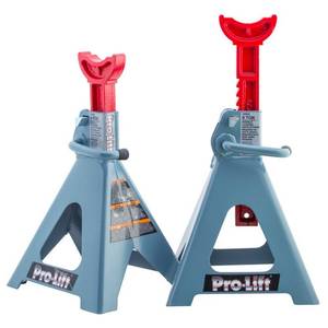 lot 2604 image: Pro-Lift T-6906D Double Pin Jack Stand - 6 Ton. 1 JACK IS MISSING THE ARM.