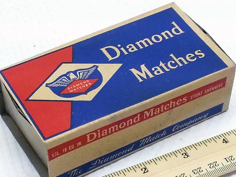 New Full box of Diamond Matches wood stick matches with striker strip