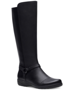 lot 33017 image: Clarks Womens Cheyn Lindie Leather Boots Womens Shoes