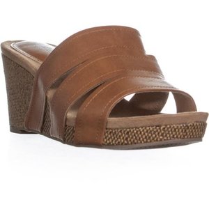 lot 33051 image: Womens Juliaa Slip-On Wedge Sandals, Coffee, Size 11M