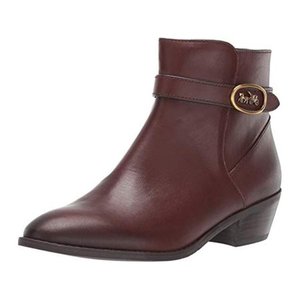 lot 33069 image: Coach Womens Dylan HC BTE SDE Suede Closed Toe Ankle, Walnut Leather, Size 6.5 X