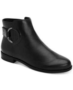 lot 33081 image: Alfani Womens Step N Flex Avvia Leather Booties, Created for Macys Womens Shoes