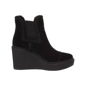 lot 33093 image: Sam Edelman Reagan Black Velutto Suede LeatherFaux Fur. size 10