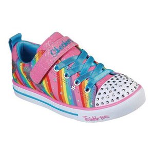 lot 33112 image: Girls Skechers Twinkle Toes Sparkle Lite Magical Rainbows Sneaker
