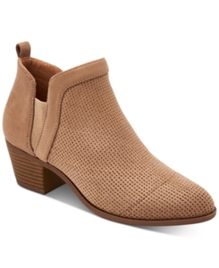 lot 33156 image: Style & Co Womens Myrrah Perforated Ankle Booties, Size 8.5M