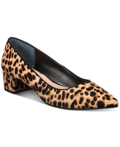 lot 33220 image: Alfani Womens Step N Flex Cashh Low Block-Heel Pumps, Size 6M