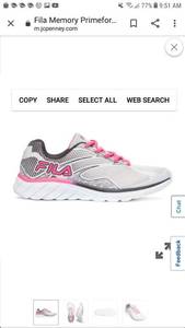 lot 33363 image: Fila Memory Primeforce 4 Womens Running Shoes